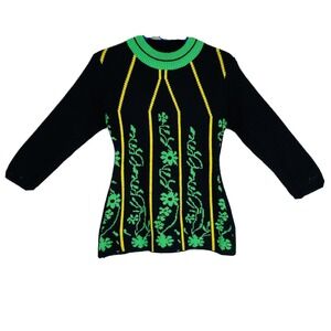 Vintage Balika Toddler 18 Month Girls 70s Long-Sleeved Sweater Dress India EUC
